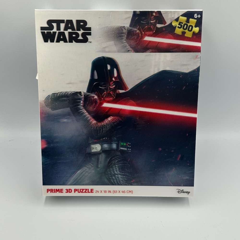 Star Wars Classic Trilogy Prime 3D Darth Vader Puzzle 500 Piece New Disney+